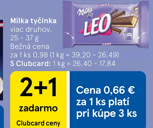 Milka tyčinka