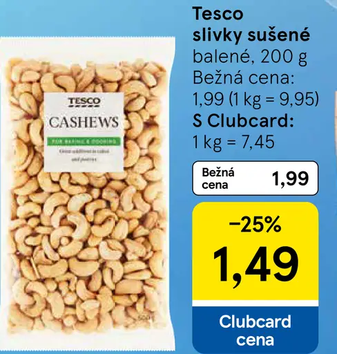 Tesco slivky sušené