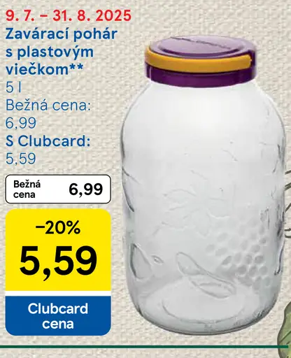 Zavárací pohár s plastovým viečkom