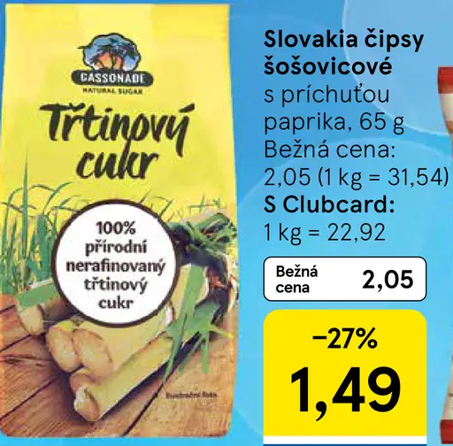 Cassonade Trstinový cukor