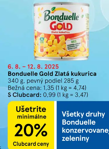 Bonduelle Gold Zlatá kukurica