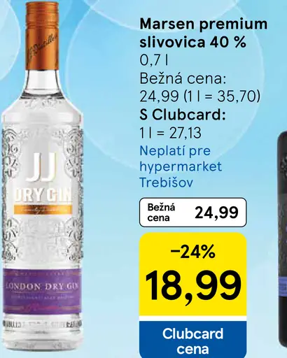JJ Whitley London dry gin