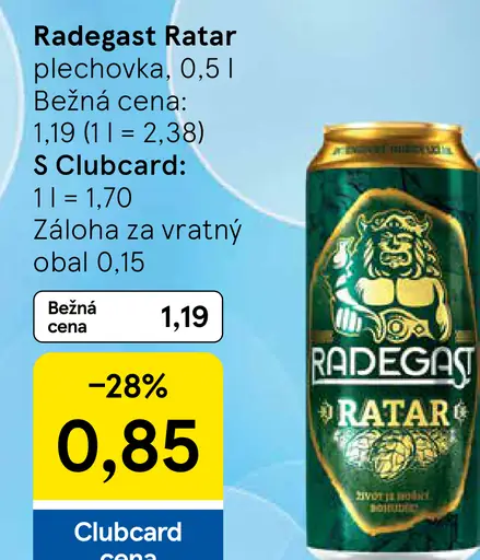 Radegast plechovka