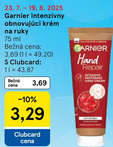 Garnier intenzívny obnovujúci krém na ruky