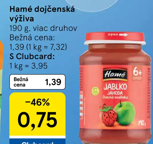 Hamé dojčenská výživa