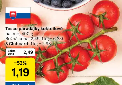 Tesco paradajky kokteilové