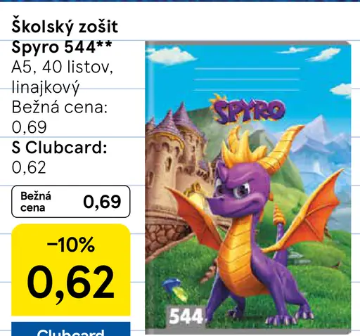 Školský zošit Spyro 544