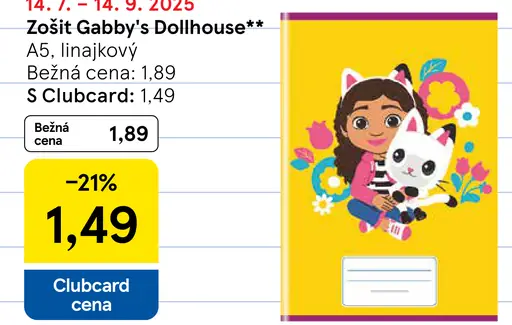Zošit Gabby's Dollhouse