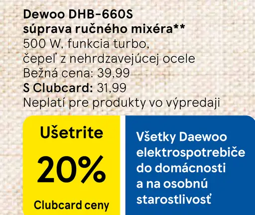 Daewoo DHM251 ručný šľahač