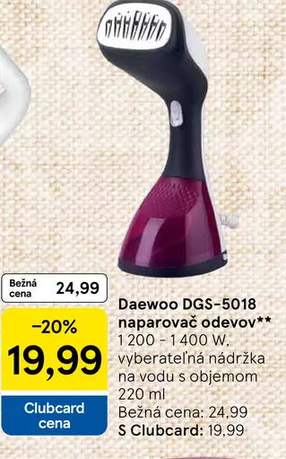 Daewoo DGS-5018 naparovač odevov