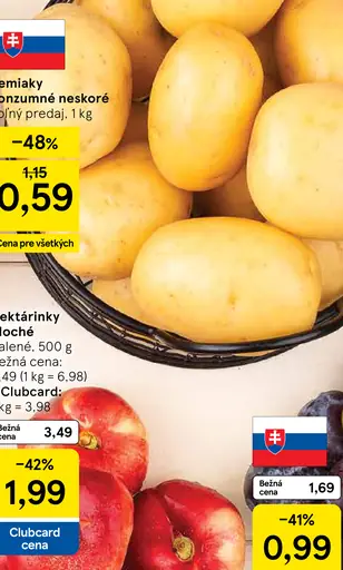 Zemiaky konzumné neskoré neprané