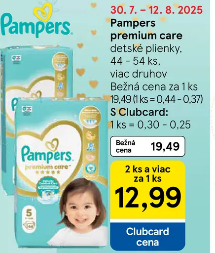 Pampers premium care detské plienky