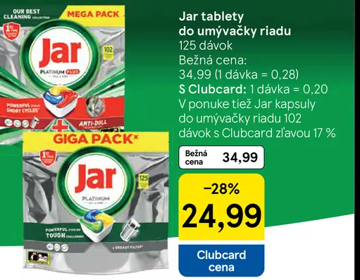 Jar Tablety do umývačky