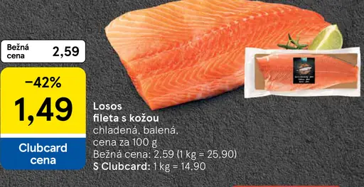 Losos fileta s kožou