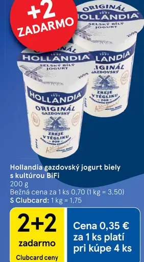 Hollandia Bio jogurt gazdovský biely s kultúrou BiFi