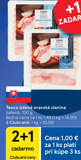 Tesco údená oravská slanina