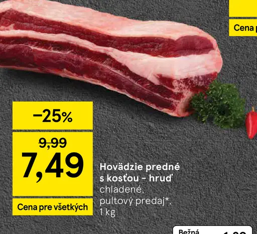 Hovädzie predné s kosťou - hrud
