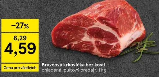 Bravčová krkovička bez kosti, plátky