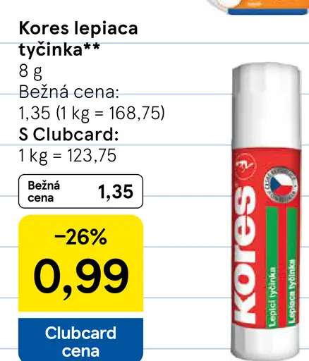 Kores lepiaca tyčinka