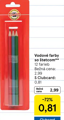 Vodové farby so štetcom