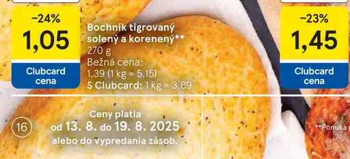 Bochník tigravý solený a korenený