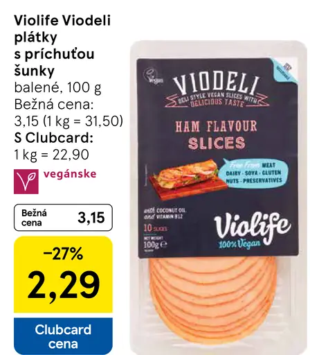 Violife Viodeli plátky s príchuťou šunky
