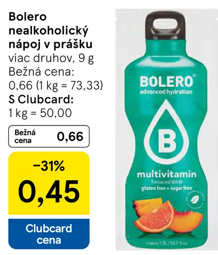 Bolero nealkoholický nápoj v prášku