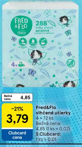 Fred&Flo vlhčené utierky