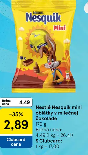 Nestlé Nesquik mini oblátky v mliečnej čokoláde