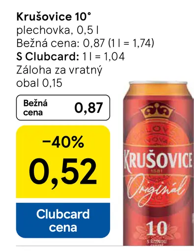 Krušovice plechovka