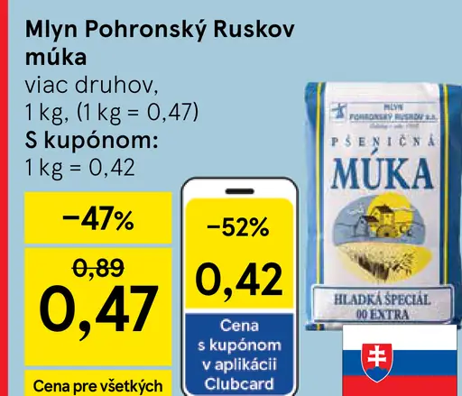 Mlyn Pohronský Ruskov Špaldová múka celozrnná