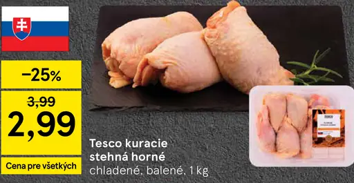 Tesco kuracie stehná horné