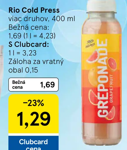 Rio Cold Press grepová šťava