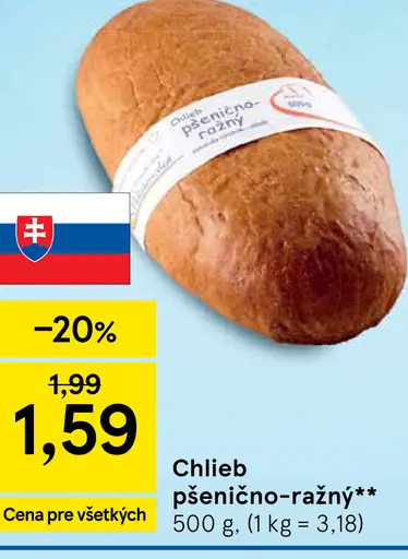 Chlieb pšenično-ražný