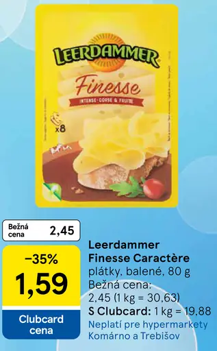Leerdammer Finesse Caractère plátky