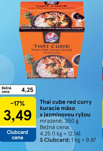 Thai Cube red curry kuracie mäso s jazmínovou ryžou