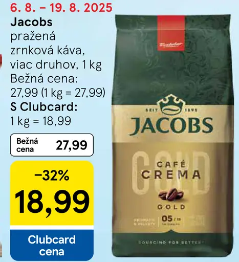 Jacobs zrnková káva