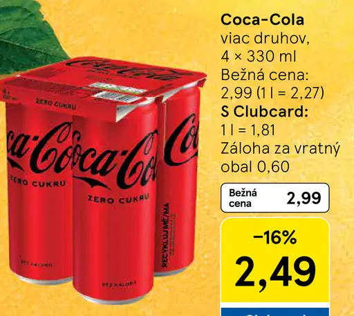 Coca-Cola plechovka