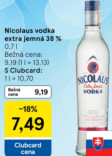 Nicolaus Extra jemná vodka 38%