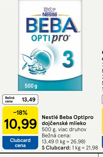 Nestlé Beba dojčenské mlieko