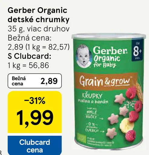 Gerber Organic detské chrumky