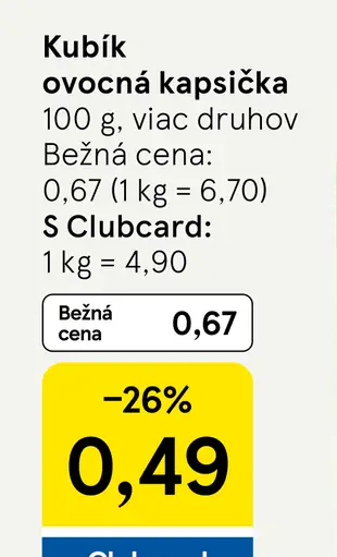 Kubík ovocná kapsička