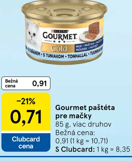 Gourmet jemná paštéta pre mačky