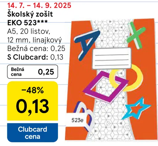 Školský zošit EKO 523