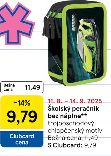 Školský peračník bez náplne