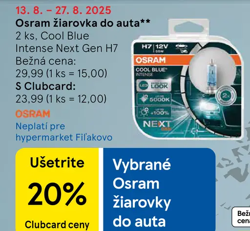 Osram žiarovka do auta