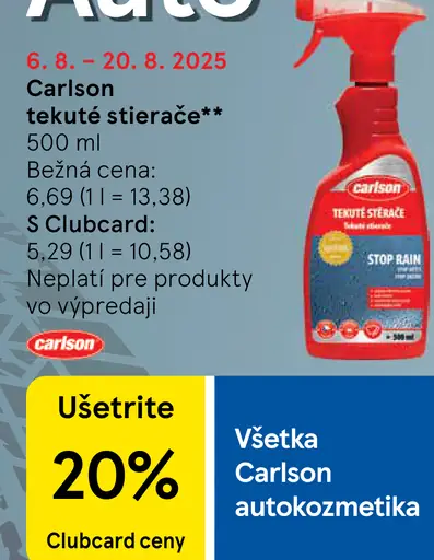 Carlson tekuté stierače