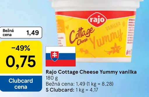 Rajo Cottage Cheese Yummy vanilka