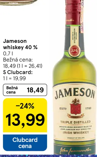 Jameson whiskey 40 %