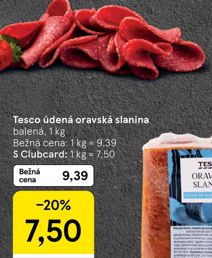 Tesco údená oravská slanina